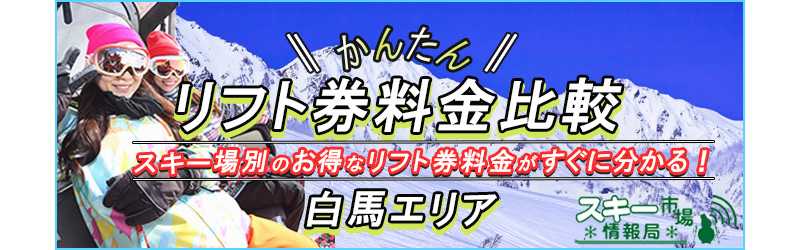 リフト券料金比較 白馬エリア