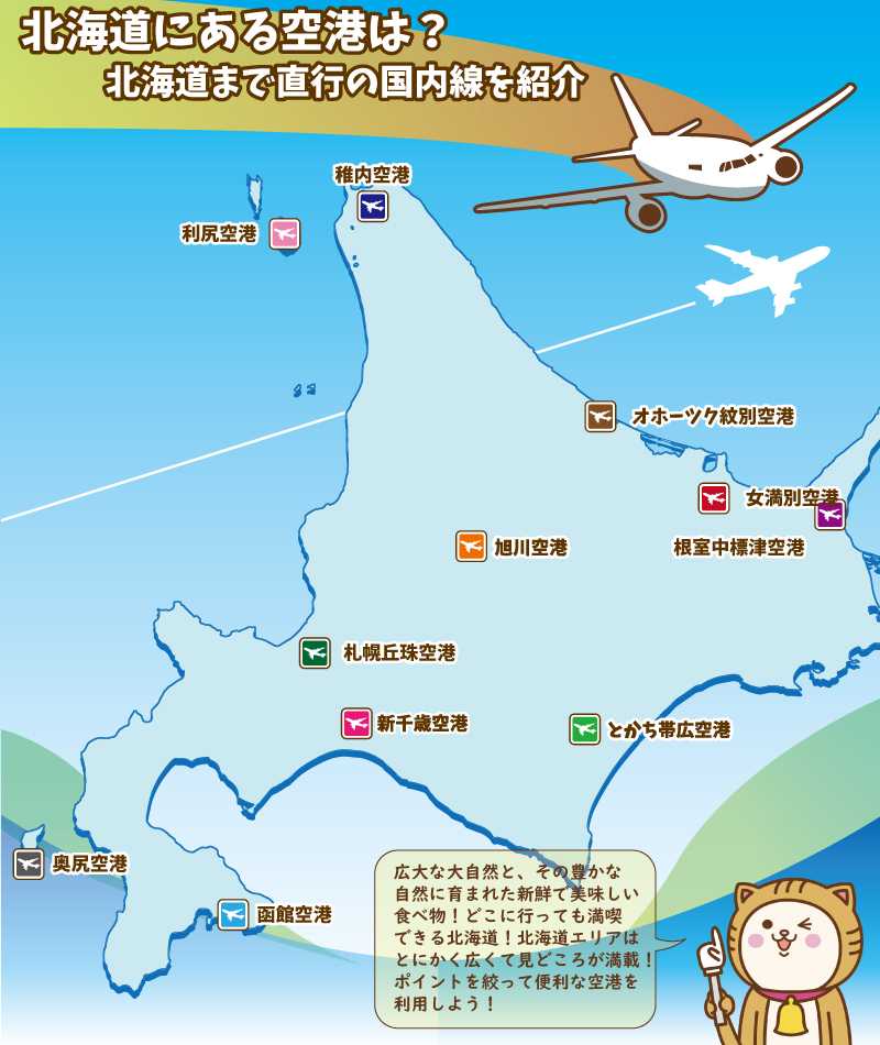 北海道にある空港は 北海道まで直行の国内線を紹介します トリッパー